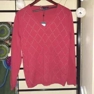 medium red sweater NWT
